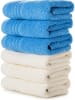 Elizabed 6er-Set: Waschlappen in Creme/ Blau