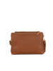 Mia Tomazzi Leren schoudertas "Fonzaso" lichtbruin - (B)24 x (H)16 x (D)8 cm