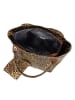 Mia Tomazzi Leder-Shopper "Barozzi" in Hellbraun - (B)31 x (H)36 x (T)20 cm