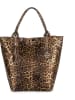 Mia Tomazzi Leder-Shopper "Barozzi" in Braun - (B)31 x (H)36 x (T)20 cm