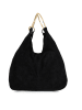 Mia Tomazzi Leder-Henkeltasche "Tarabella" in Schwarz - (B)34 x (H)30 x (T)11 cm