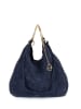 Mia Tomazzi Skórzana torebka "Tarabella" w kolorze granatowym - 34 x 30 x 11 cm