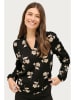 ellos Longsleeve "Sibelle" in Schwarz/ Creme
