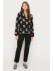 ellos Longsleeve "Sibelle" in Schwarz/ Creme