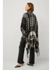 ellos Poncho "Ally" zwart/beige/wit