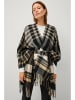 ellos Poncho "Ally" zwart/beige/wit