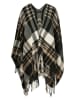 ellos Poncho "Ally" zwart/beige/wit