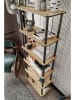 Scandinavia Concept Standregal ''Bookcase 6 Rect'' in Hellbraun/ Schwarz - (B)60 x (H)173 x (T)30 cm