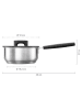Fiskars Stieltopf ''Hard Face'' in Silber/ Schwarz - 1,8 l