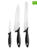 Fiskars 3er-Set: Küchenmesser ''Essential'' in Schwarz/ Silber