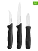 Fiskars 3-delige keukenmessenset "Essential" zwart/zilverkleurig