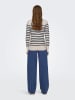 JDY Pullover in Creme/ Schwarz