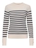 JDY Pullover in Creme/ Schwarz