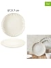 THE HOME DECO FACTORY 6-delige set: dinerborden "Vlora" crème - Ø 21,7 cm