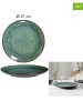 THE HOME DECO FACTORY Talerze (6 szt.) "Elia" w kolorze czarno-zielonym - Ø 27 cm