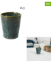 THE HOME DECO FACTORY 4-delige set: espressobekers "Elia" groen/goudkleurig - 90 ml