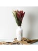 THE HOME DECO FACTORY Wazon w kolorze bialym ze wzorem - wys. 29 x Ø 12,5 cm