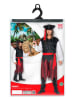 Carnival Party 5-delig kostuum "Caribische Piraat" wit/zwart/rood