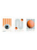 Orangewallz 3er-Set: Gerahmte Kunstdrucke "Bauhaus"