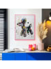 Orangewallz Druk artystyczny "Streetart Dog" w ramce