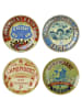 BIA INTERNATIONAL Talerze śniadaniowe (4 szt.) ''Classic Camembert'' ze wzorem - Ø 20 cm