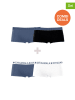 Muchachomalo 4er-Set: Pantys in Schwarz/ Weiß/ Blau