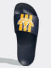 adidas Pantoletten in Dunkelblau/ Gelb