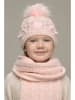 Le Chic 2-delige set: muts & sjaal "Raquel & Rory" lichtroze