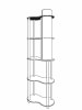 Opviq Lampa stojąca w kolorze czarno-jasnobrązowym - wys. 140 cm