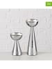 Boltze 2er-Set: Kerzenständer ''Luena'' in Silber