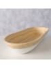 Boltze Decoratieve schalen "Bambo" wit/beige - (B)45 x (H)6,5 x (D)15 cm