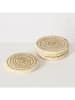 Boltze 5-delige set: onderzetters "Leah" beige - Ø 15 cm