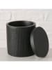 Boltze Voorraadpot "Bathy" zwart - (H)10,7 x Ø 9,2 cm