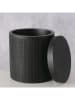 Boltze Voorraadpot "Bathy" zwart - (H)10,7 x Ø 9,2 cm