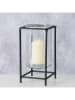 Boltze Windlicht ''Sorina'' in Schwarz - (B)11 x (H)20 x (T)11 cm