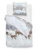 HNL Flanellen beddengoedset "Cervo" wit