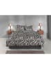 HNL Flanellen beddengoedset "Zebrato" crème/zwart
