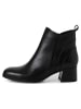 Marco Tozzi Leder-Stiefeletten in Schwarz