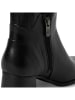 Marco Tozzi Leder-Stiefeletten in Schwarz