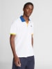 North Sails Poloshirt wit/blauw/mosterdgeel