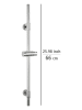 Wenko Duschstange "Basic" in Chrom - (H)66 cm