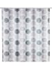 Wenko Duschvorhang "Dots" in Grau/ Rosa - (L)200 x (B)180 cm