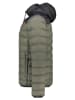 Geographical Norway Doorgestikte jas "Amigoglerc Hood" kaki/zwart
