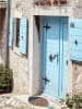 Folkifreckles Deurmat "Dotted Fish" lichtbruin/donkerblauw - (L)70 x (B)50 cm