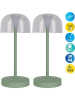 näve 2er-Set: LED-Tischleuchten "Gomba" in Mint- EEK F (A bis G)