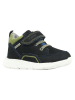 Richter Shoes Leder-Sneakers "Hero" in Dunkelblau/ Grün