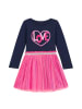 Danamade Jurk "Dolivia" donkerblauw/roze