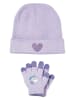 ellos 2-delige winteraccessoiresset "Daisy" Lila