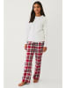 ellos Pyjama "Anna" Weiß/rood
