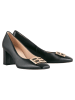 Högl Leder-Pumps "Rosette" in Schwarz